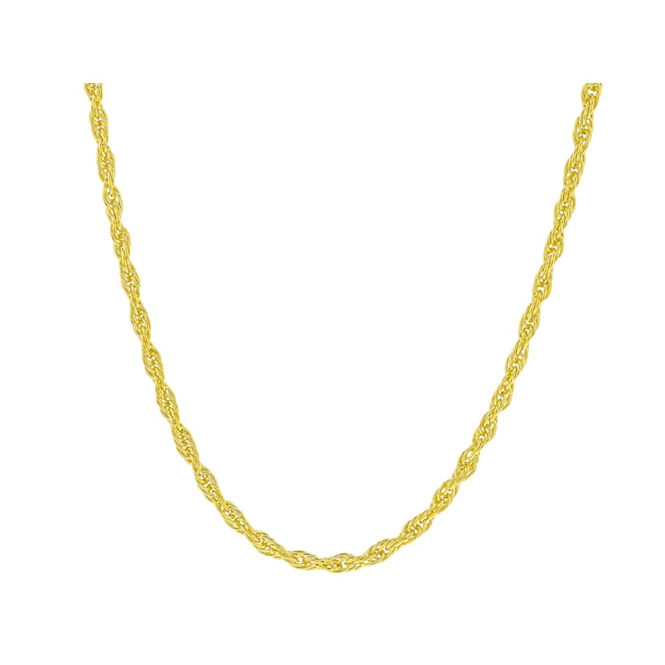Herringbone, Mirror And Rope Chain Necklace Set In 18K Gold Over Bronze