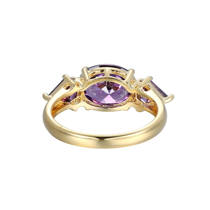 Purple Cubic Zirconia 18k Yellow Gold Over Sterling Silver February
Birthstone Ring 5.55ctw