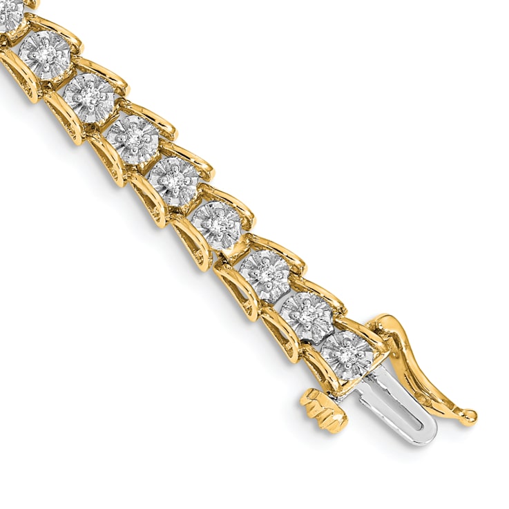 14k Yellow Gold and 14k White Gold with Rhodium over 14k Yellow Gold
Diamond Bracelet