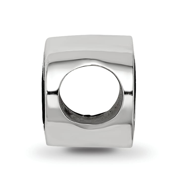 Sterling Silver LogoArt 15.25mm Alpha Chi Omega Oval Letters Bead