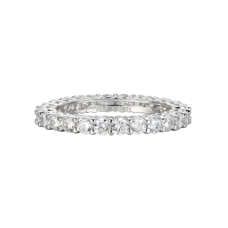 White Cubic Zirconia Platinum Over Sterling Silver Ring 2.80ctw