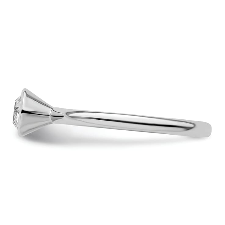 Sterling Silver Stackable Expressions High 5mm White Crystal Ring