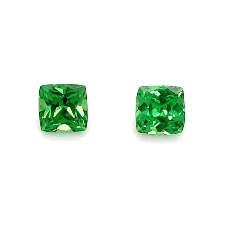 Tsavorite 4.6mm Cushion Matched Pair 1.31ctw