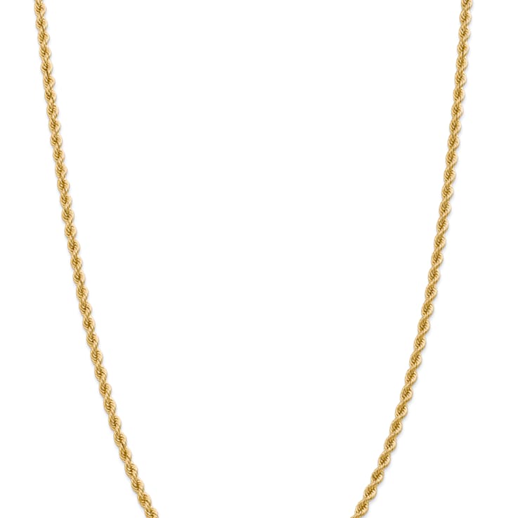 14k Yellow Gold 3.65mm Solid Rope 28 Inch Chain