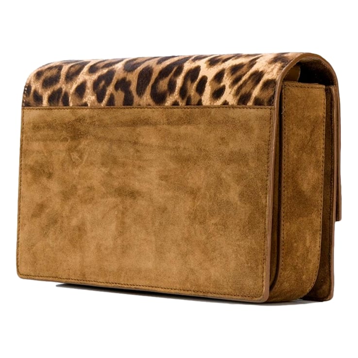Saint Laurent YSL Tribute Leopard-Print Calf Hair Flat