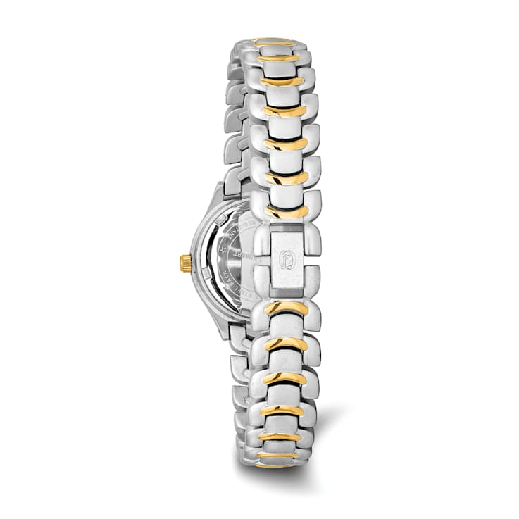 Ladies Charles Hubert Two-tone Brass White Dial Watch