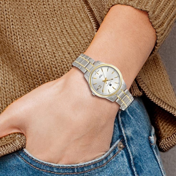 Men's Charles Hubert Two-Tone Titanium 40mm Silver-tone Dial Watch