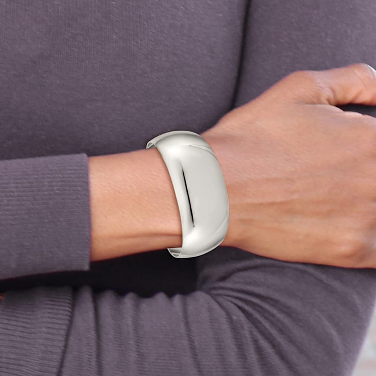 Sterling Silver 28.5mm Cuff Bracelet