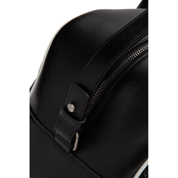 Saint Laurent Miles Logo Black Calf Leather Duffel Bowling
