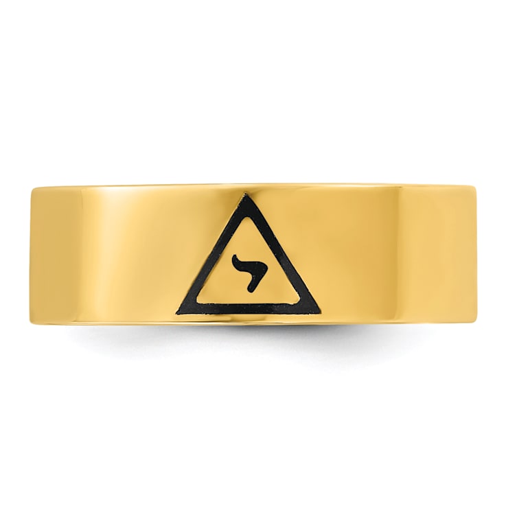 10K Yellow Gold Men's Enameled 14th Degree Grand Elect Masonic Ring