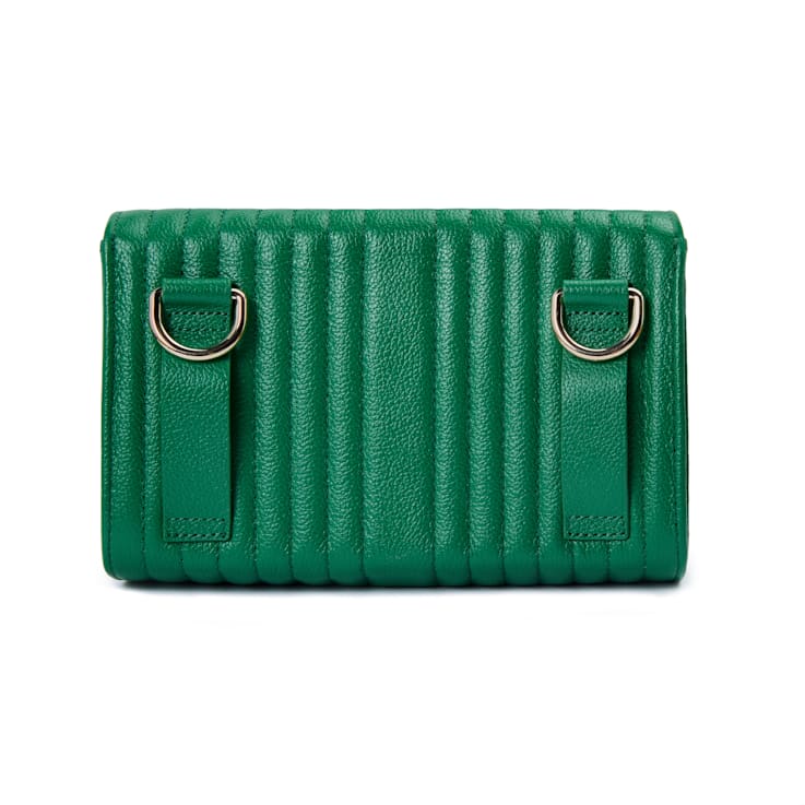 Mimi Green Crossbody Bag with Wristlet