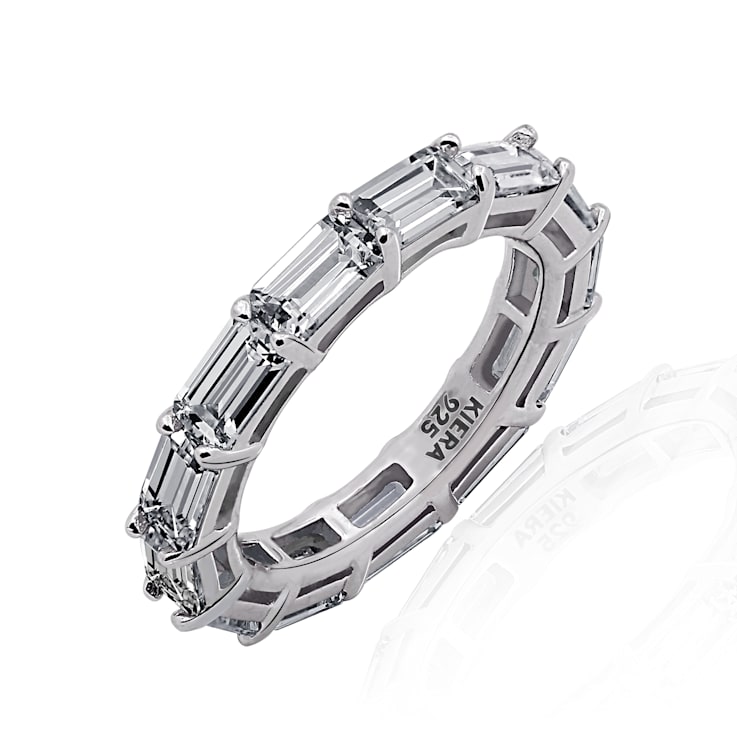 White Cubic Zirconia Platinum Over Sterling Silver Ring 3.50ctw