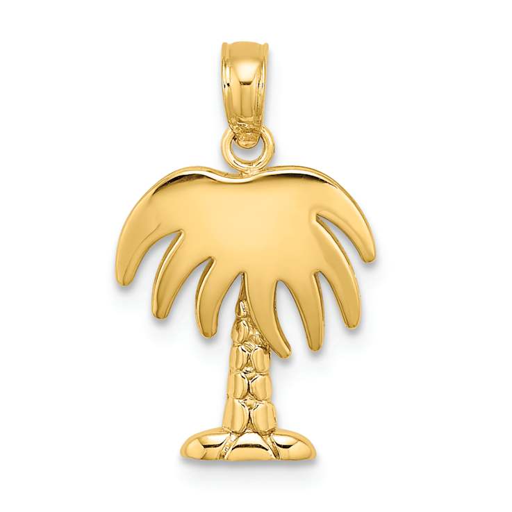 10K Yellow Gold Charleston Palm Tree Charm