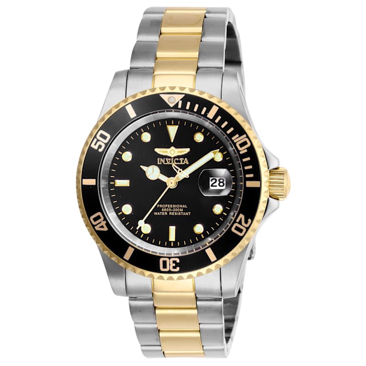 Invicta Pro Diver 40mm Black Dial and Bezel Two-tone Stainless Steel
Quartz Watch