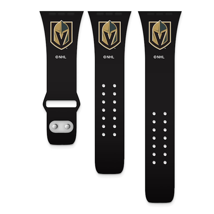 Gametime NHL Vegas Golden Knights Black Silicone Apple Watch Band
(38/40mm M/L). Watch not included.