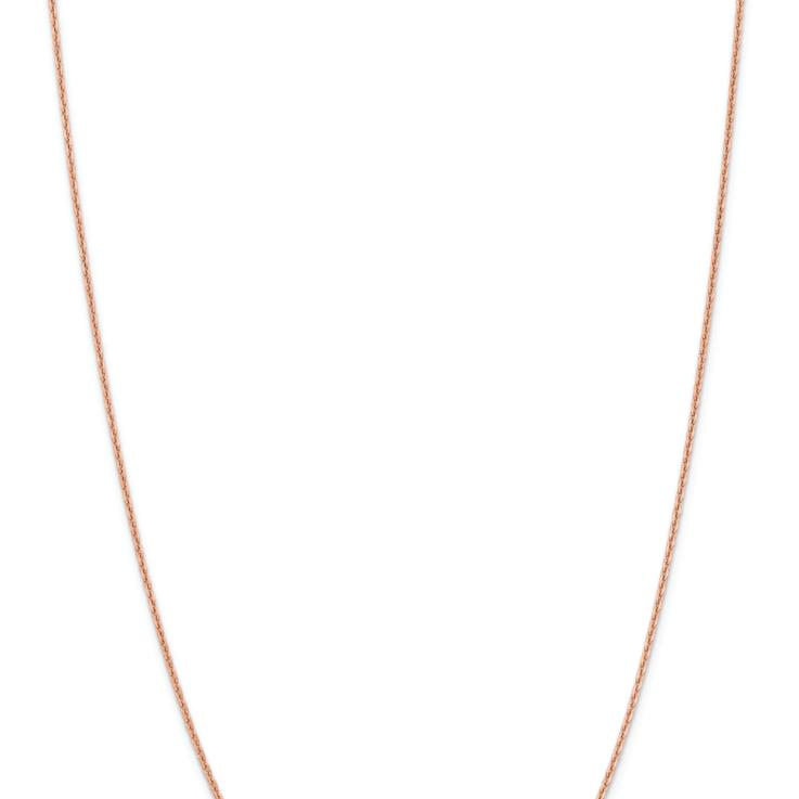 14k Rose Gold 1.65mm Solid Diamond-Cut Cable 24 Inch Chain
