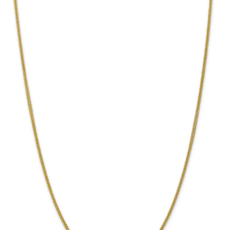 14k Yellow Gold 2mm 3-Wire Wheat Link 22 Inch Chain