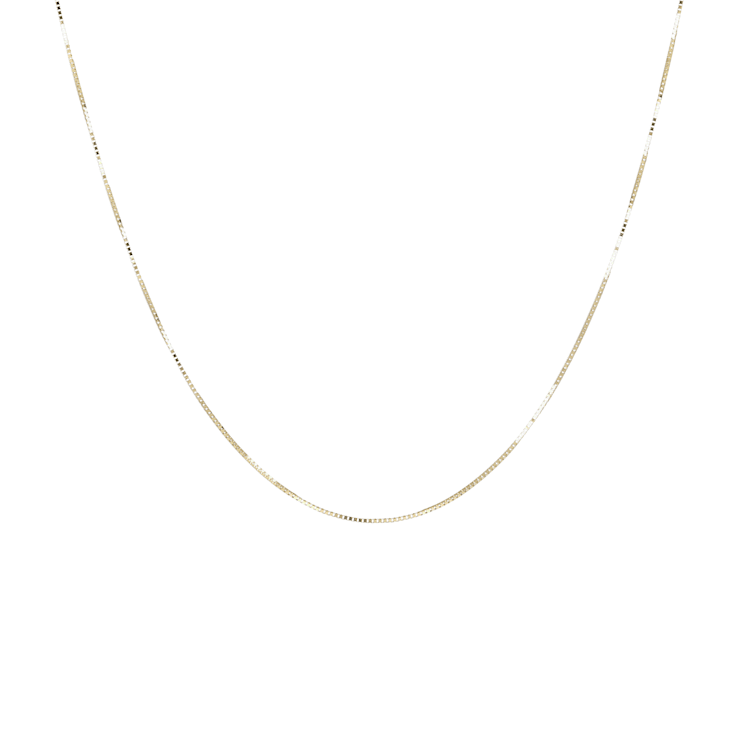 10K Yellow Gold Fine Box 16 Inch Chain Necklace