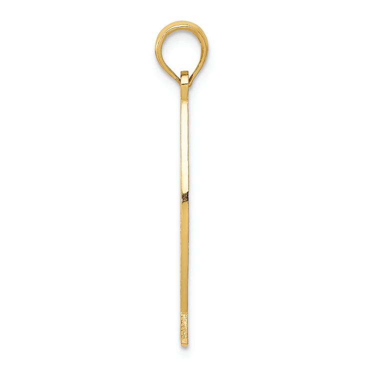 14k Yellow Gold Ichthus Fish with JESUS Pendant