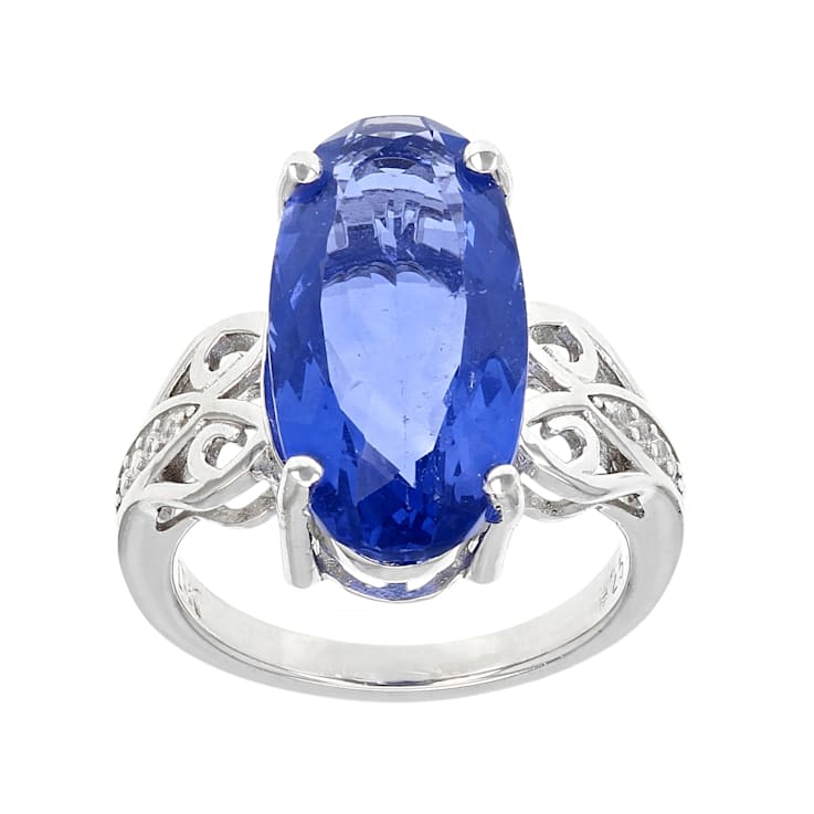 White sapphire with blue tint on sale
