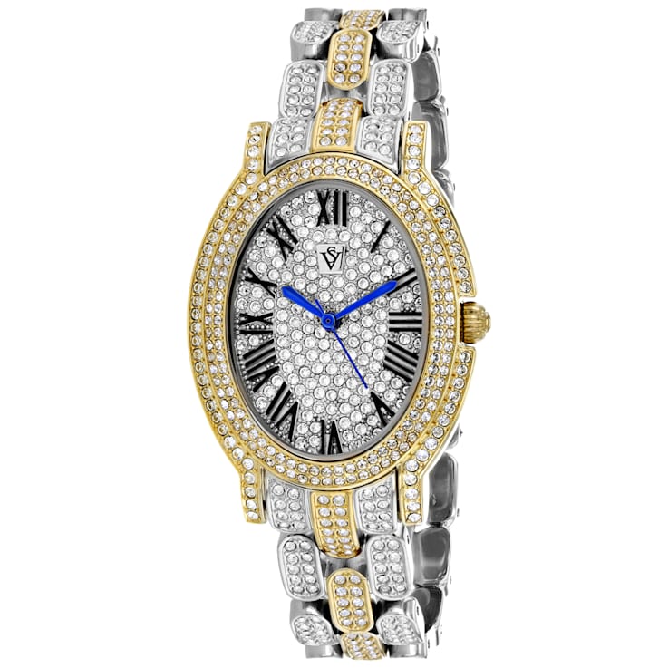 Christian Van Sant Women's Amore White Dial, Silver-tone/Yellow
Stainless Steel Watch