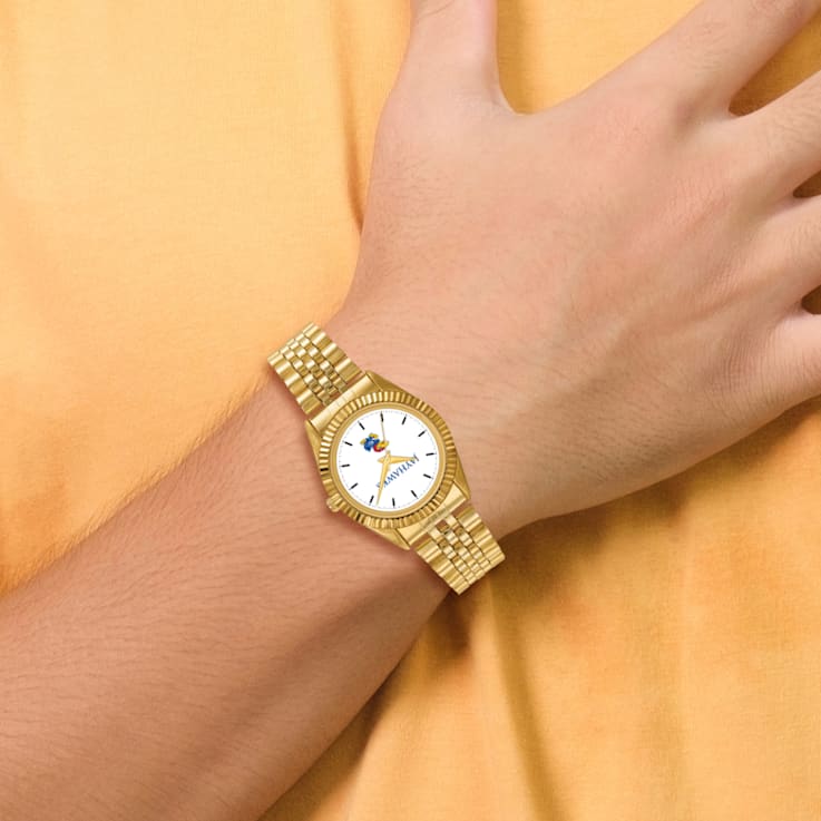 LogoArt University of Kansas Pro Gold-tone Gents Watch