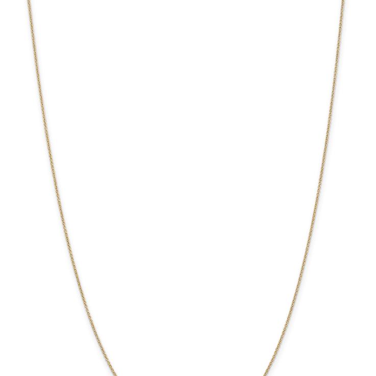 14k Yellow Gold 0.9mm Solid Cable 24 Inch Chain