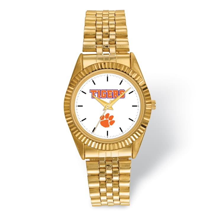 LogoArt Clemson University Pro Gold-tone Gents Watch