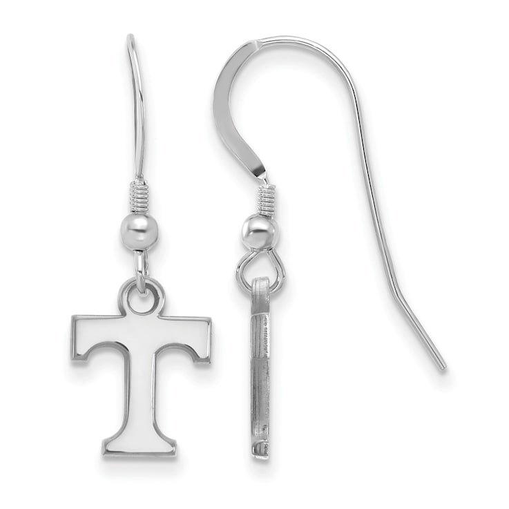 Rhodium Over Sterling Silver LogoArt University of Tennessee Extra Small
Dangle Earrings