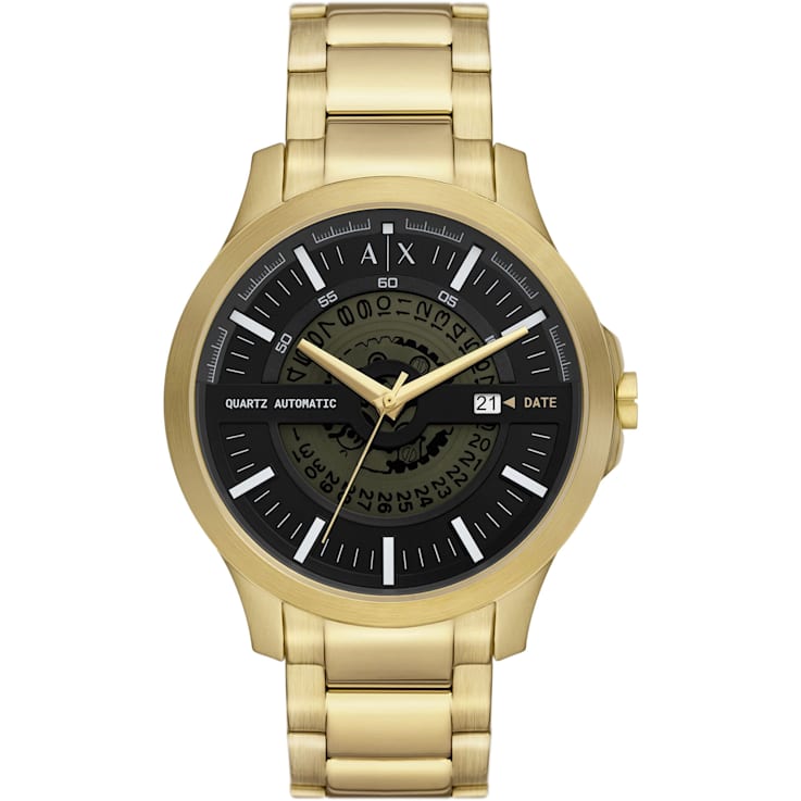 Armani Exchange Men s Classic Yellow Stainless Steel Watch 110TKA