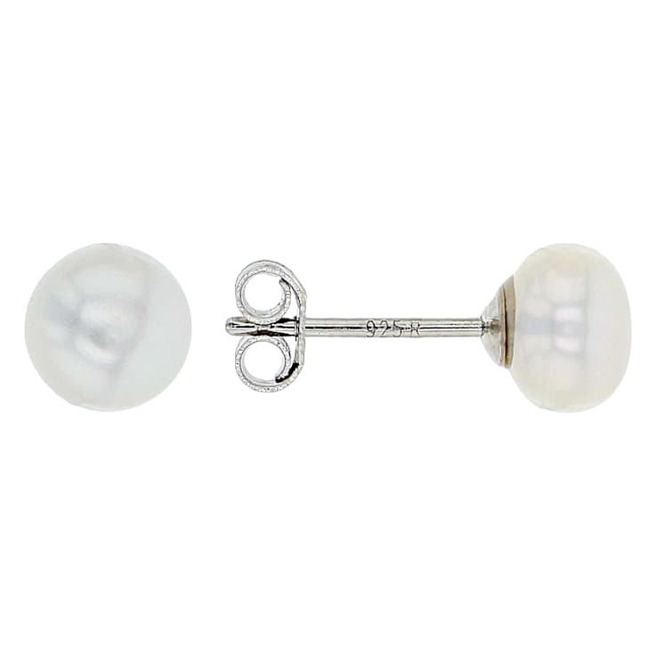 Graduated Freshwater Pearl Stud Earring Set In Sterling Silver