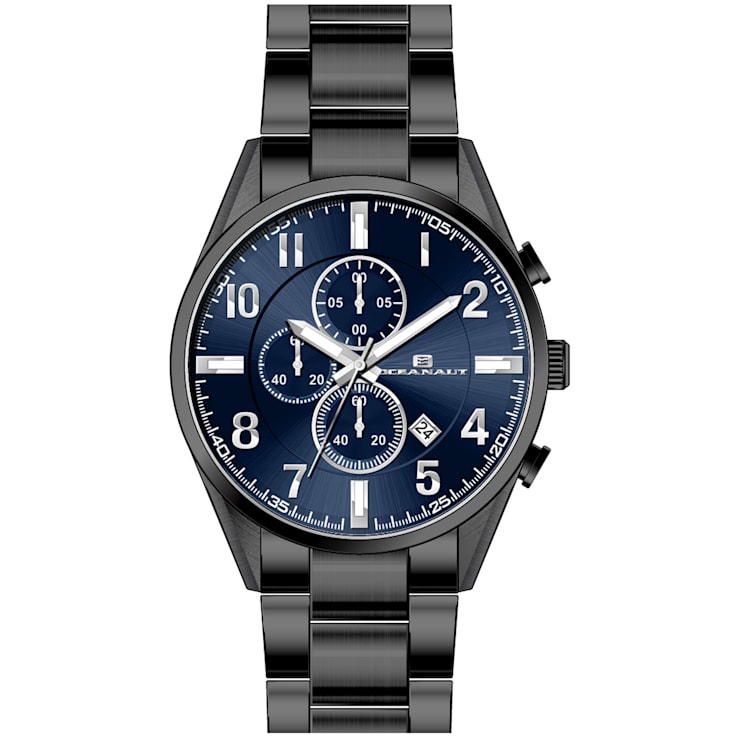 Oceanaut Men's Escapade Blue Dial, Black Stainless Steel Watch