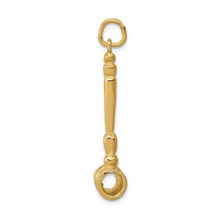 14k Yellow Gold Gavel Charm Pendant
