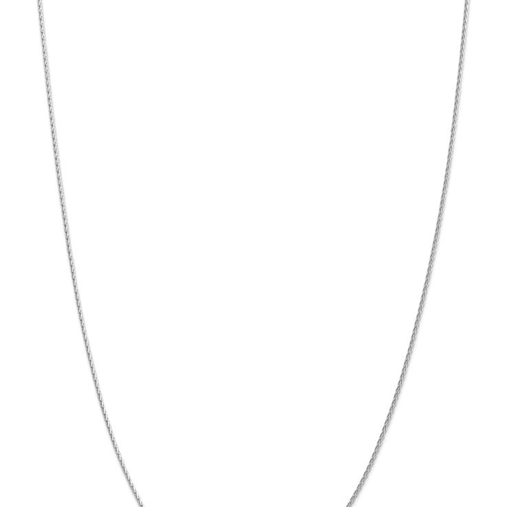 Rhodium Over 14k White Gold 1.5mm Solid Diamond-Cut Parisian Wheat 22
Inch Chain