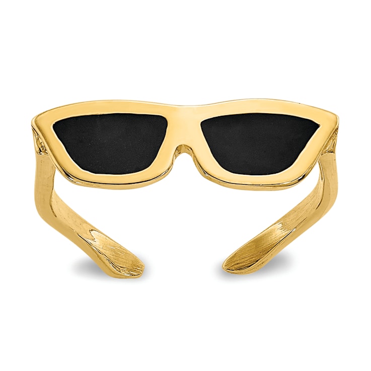 14K Yellow Gold Enameled Sunglasses Toe Ring 1C1C5A