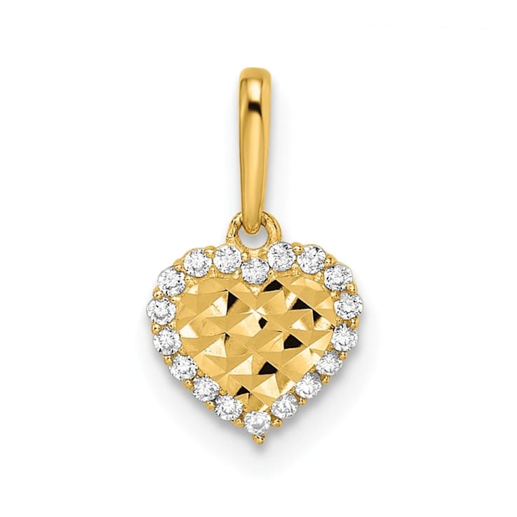 Diamond cut heart pendant discount