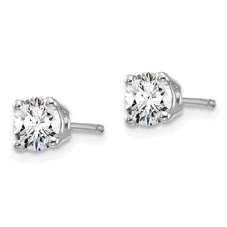 14K White Gold Lab Grown Diamond 2/3ctw VS/SI GH 4 Prong Earrings
