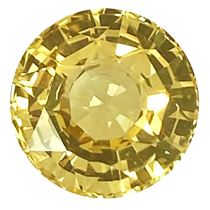 Yellow Sapphire Loose Gemstone 7.9mm Round 2.53ct