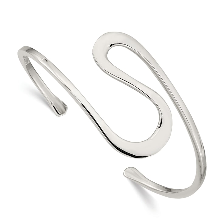 Sterling Silver Abstract Cuff Bracelet