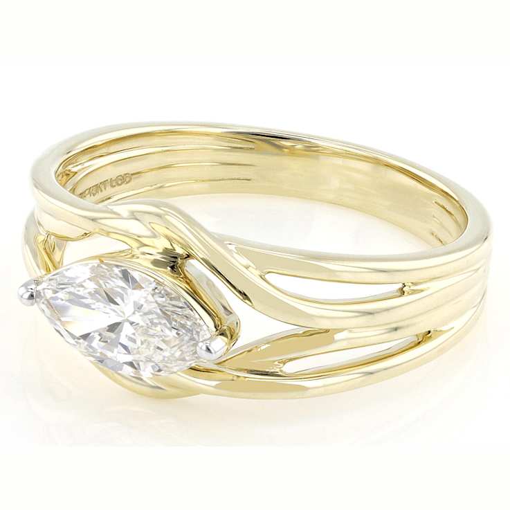 Timeless Lab-Grown Marquise Diamond Solitaire Ring In 10K Gold