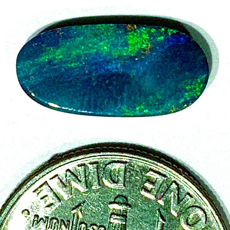 Opal on Ironstone 13.4x6.4mm Free-Form Doublet 2.00ct
