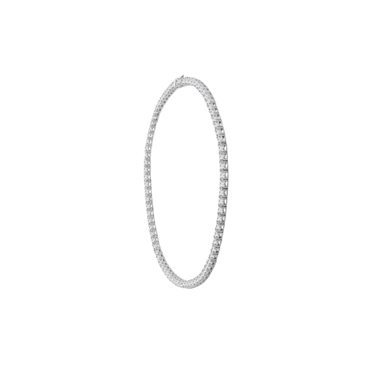 White Cubic Zirconia Platinum Over Sterling Silver Tennis Necklace 43.50ctw
