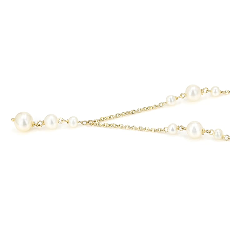 Fresh Water Pearl 14k Yellow Gold 17" Necklace