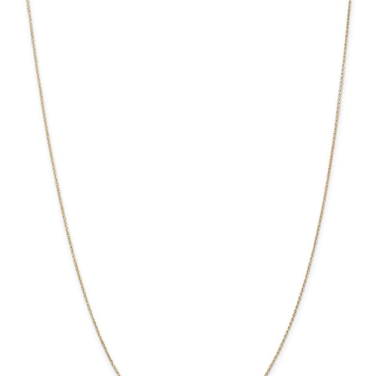 10k Yellow Gold 0.8mm Diamond-Cut Cable 16 Inch Chain
