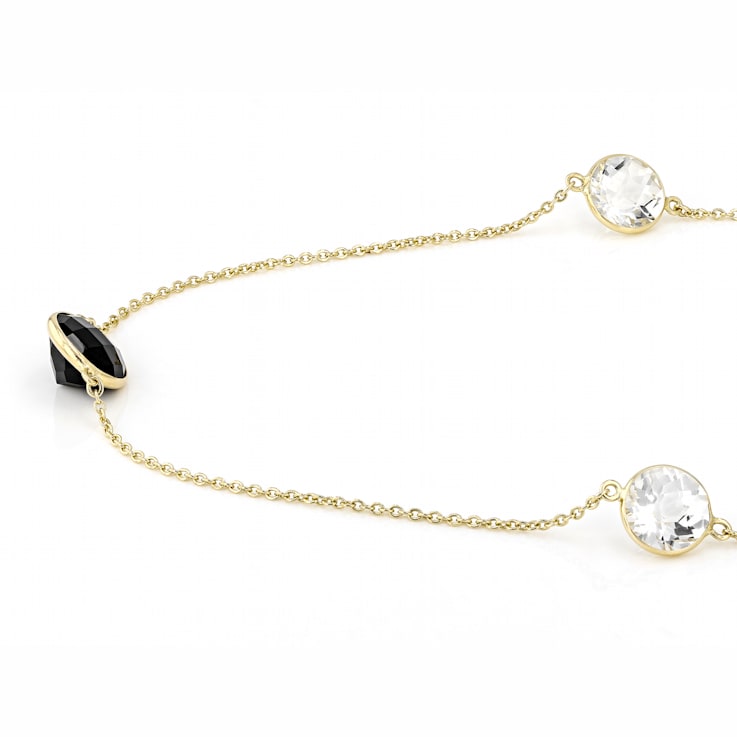 Black Spinel 14k Yellow Gold 34" Necklace 31.93ctw