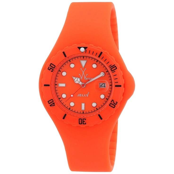 Toy Watch Women's Jelly Orange Dial, Orange Silicone Watch