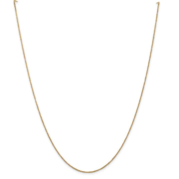 14k Yellow Gold 0.7mm Solid Rope 24 Inch Chain