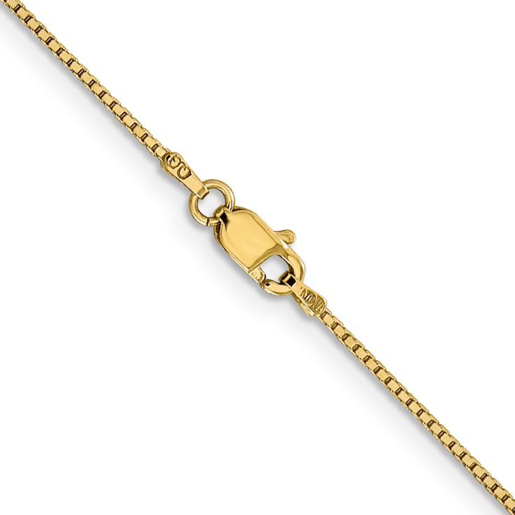14k Yellow Gold 0.95mm Box Chain 22 Inches