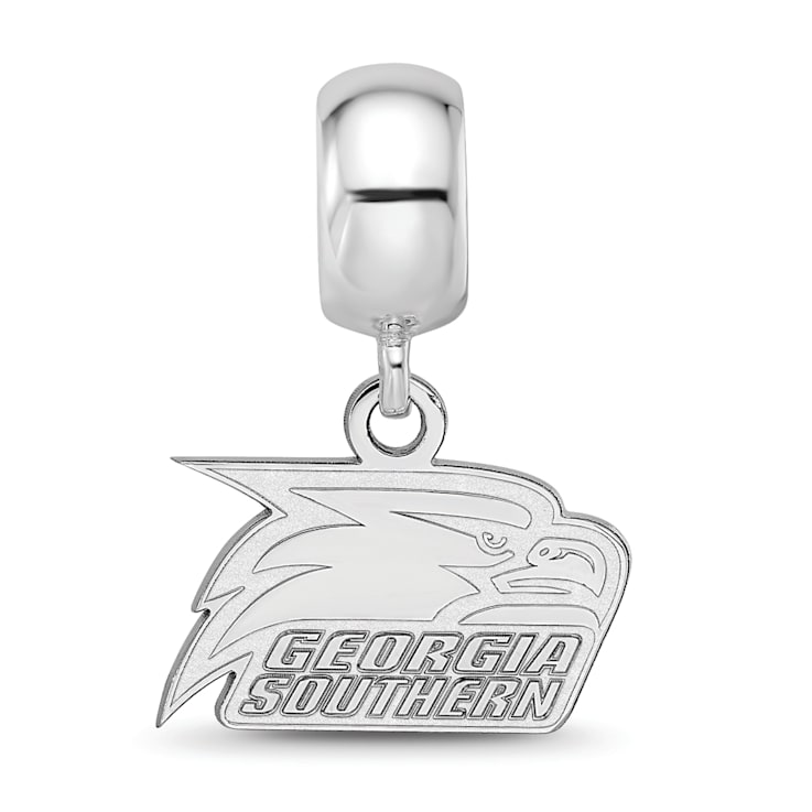 Sterling Silver Rhodium-plated LogoArt Georgia Southern University
Dangle Bead