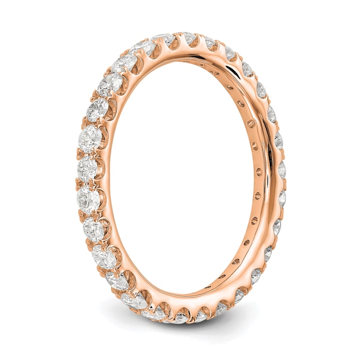 14K Rose Gold Lab Grown Diamond SI1/SI2, G H I, Eternity Band